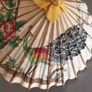 Vintage Hamdmade Oil Paper Peacock Umbrella